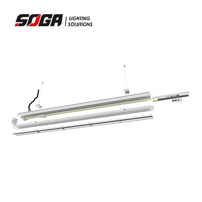 Sistem Lampu Trunking Linear Komersial LED Dengan Penutup Putih Bentuk U